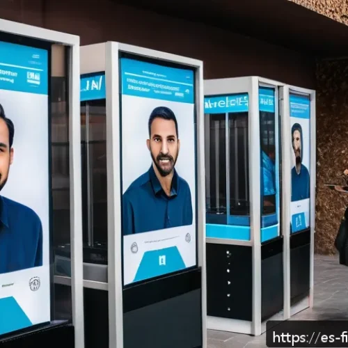 블록체인 기반 투표 시스템 - A futuristic voting center in a Latin American city, showcasing diverse citizens using secure blockc...